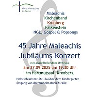 Jubiläumskonzert der Maleachis